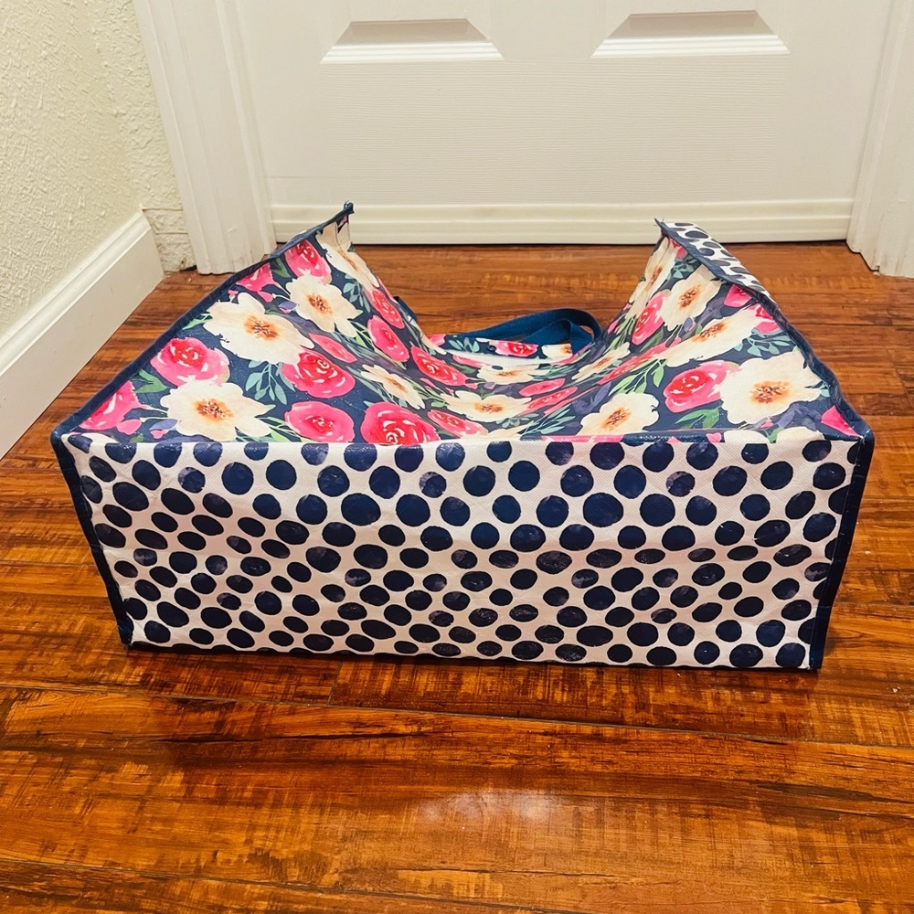 Micheals XLarge Floral Tote shopping bag reusable eco friendly - Picture 5 of 11